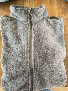 Port Authority Gray Sherpa Fleece Full-Zip Jacket
